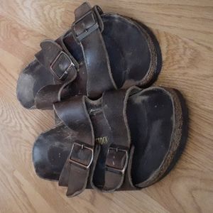 Birkenstock Arizona Sandal Brown Leather size 42 / 9.5 regular fit